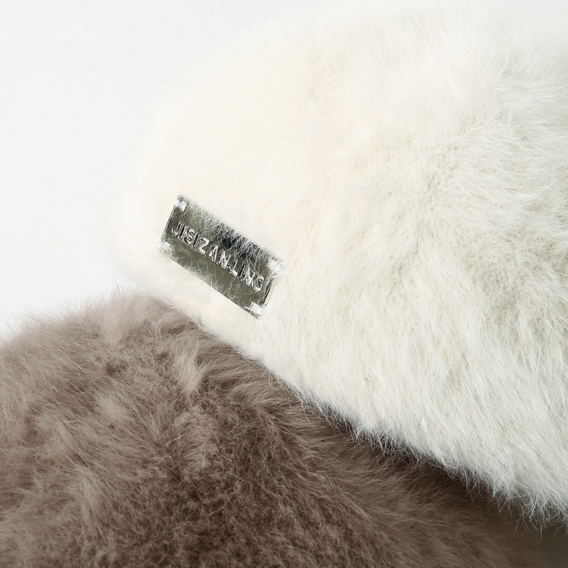 秋冬防寒ウールキャップ 女性用新作 ベレー帽 反戴可 リトーリック 2WAY ベースボールキャップ モノトーン ペインティングキャップ